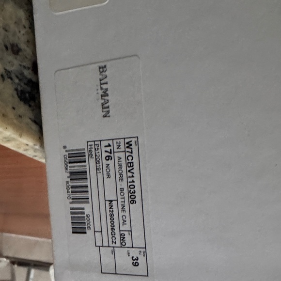 Balmain Black and Gold Heeled Ankle Boots - Picture 8 of 8